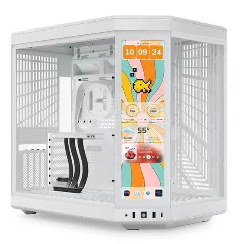 Hyte Y70 Touch Infinite Mid Tower Cabinet - Snow White ColorWaves