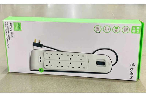 Belkin Surge Protector 8 Outlet 2 USB 2.4A-(BSV804AF2M) ColorWaves