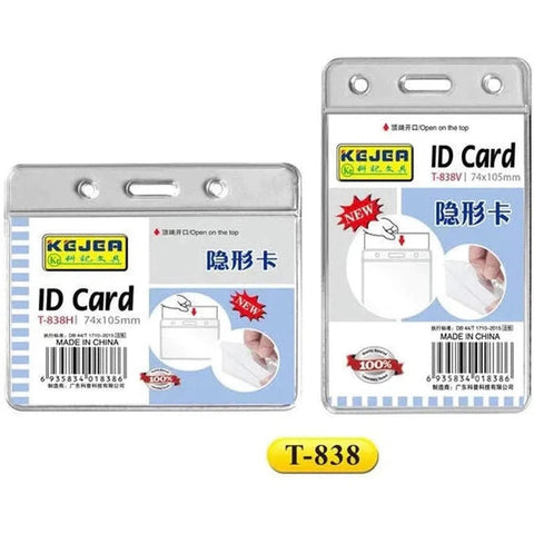 Kejea T-838 Id Card Holder Clear - Horizontal 105x74mm ColorWaves