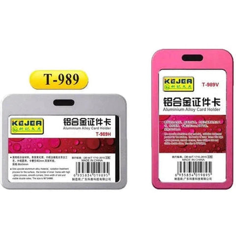 Kejea T-989 Aluminum Alloy Card Holder Thinner - Vertical 54x85mm ColorWaves