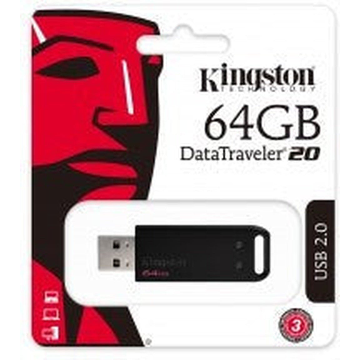 Kingston 64Gb Datatraveler20 Usb 2.0 Flash Drive - Dt20 Kingston