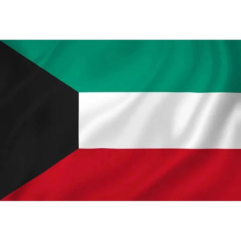 Kuwait Flag ColorWaves