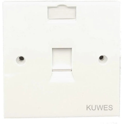 Kuwes Uk Single Outlet Faceplate 86 X 86Mm Kuwes