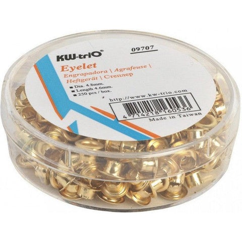 Kw Trio Eyelets Brass Box 250Pcs ColorWaves