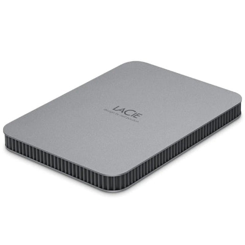 LaCie Portable Mobile Drive Secure - 4TB / 5.0 Gbps / USB 3.2 Gen 1 / Type-C / Space gray / External Hard Drive ColorWaves