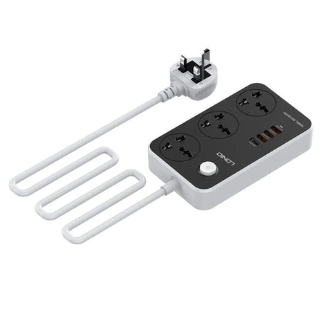 Ldnio 3 Extension Power Socket - 3 Way / USB / 2 Meters Ldnio