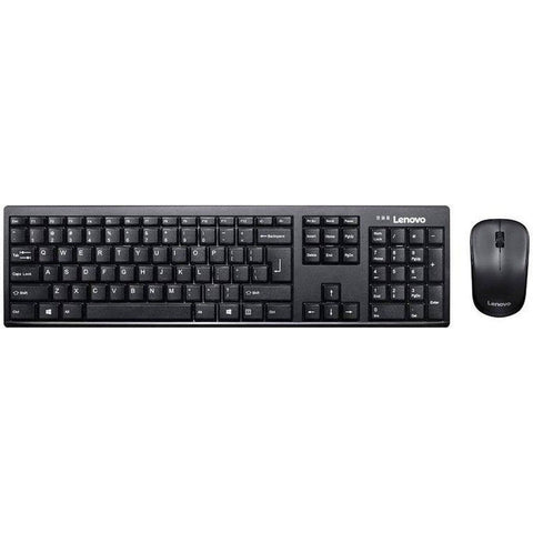 Lenovo 100 Wireless Keyboard And Mouse Combo - Wireless Usb Receiver 1000Dpi English/Arabic Black Keyboard & Mouse Combo Lenovo