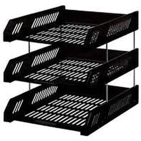 Letter Tray Plastic 3 Tier ColorWaves
