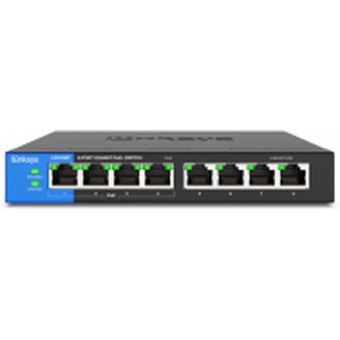 Linksys 8-Port Unmanaged Gigabit Switch With 4 Poe+ Ports (Lgs108P) Linksys