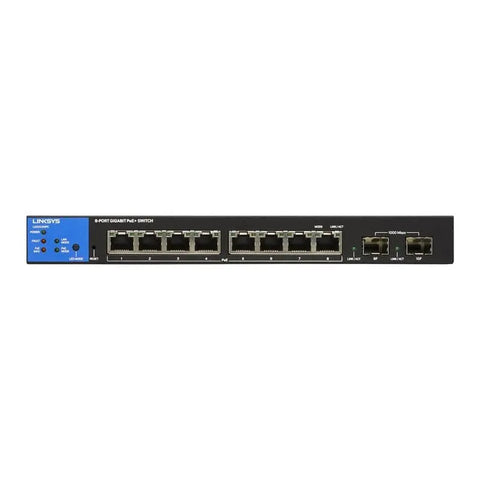 Linksys LGS310MPC - 8-Ports Ethernet / 2-Ports SFP / Managed / Gigabit / PoE+ / Desktop - Switch Linksys