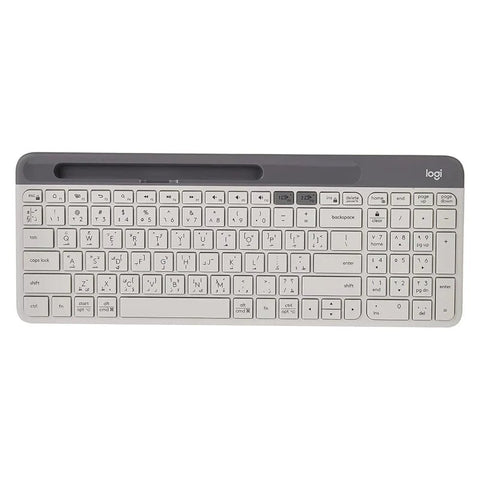 Logitech K580 Slim Multi-Device Wireless Keyboard - Off White / Arabic/English Logitech