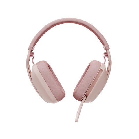 Logitech Zone Vibe 100 Wireless Bluetooth Headset With Noise-Cancelling Mic - Pink Logitech