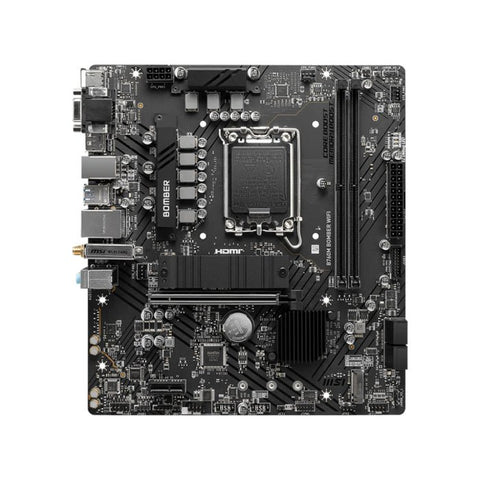 MSI B760M Bomber Wi-Fi Motherboard Dual Channel DDR5-6400+MHz, LGA 1700 Socket ColorWaves
