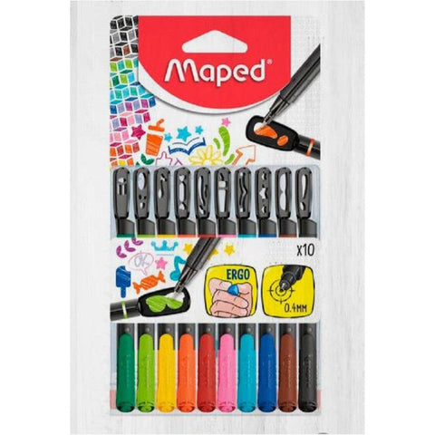 Maped 10 Colors Fineliner Ergo ColorWaves