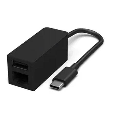Microsoft Surface USB-C to Ethernet and USB 3.0 Adapter - USB-C / Ethernet / USB 3.0 - Black ColorWaves