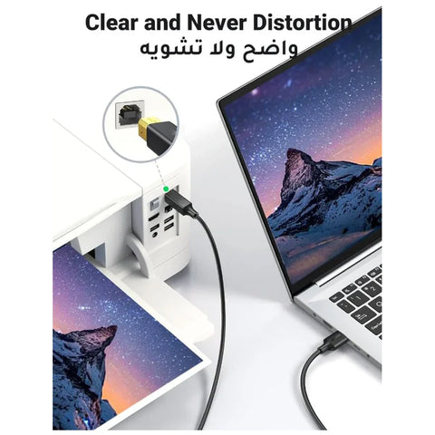 New Mowsil USB 2.0 Type-A to Type-B Printer Cable – 480Mbps High-Speed 1.8mtr Mowsil