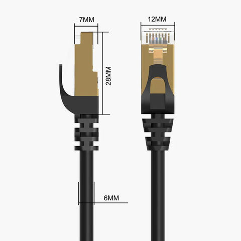 ORICO CAT7 10000Mbps Ethernet Cable (PUG-C7) - 20 Meter / Black ColorWaves
