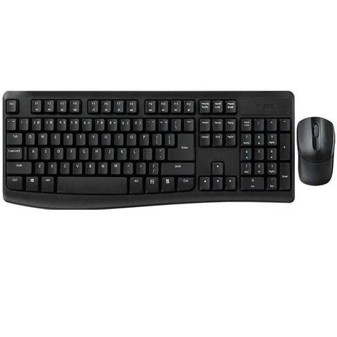 Rapoo X1800Pro Wireless Optical Mouse & Keyboard AR - Black ColorWaves