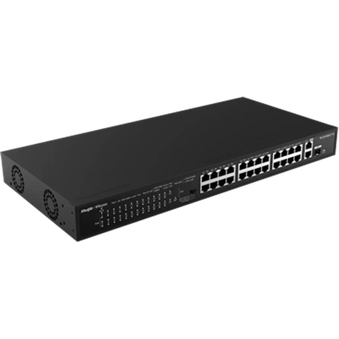Reyee 24-Port 10/100 Mbps With 2-Port Gigabit Rackmount Poe Switch Rg-Es126S-Lp Ruijie