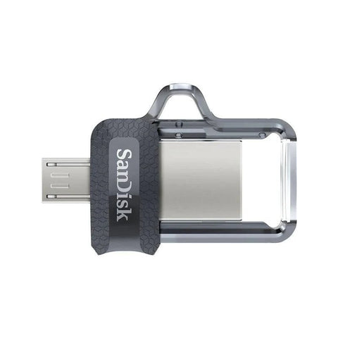 SanDisk Ultra Dual Drive m3.0 - 64GB / Up to 400 MB/s / USB 3.0 / Micro-USB / Black and Silver Sandisk
