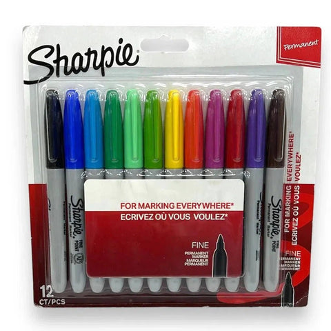 Sharpie Colored Marker Set 12 Colors Fine Tip ColorWaves