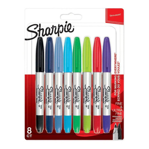 Sharpie Fine and Ultra Fine 8 Color Marker Set ColorWaves
