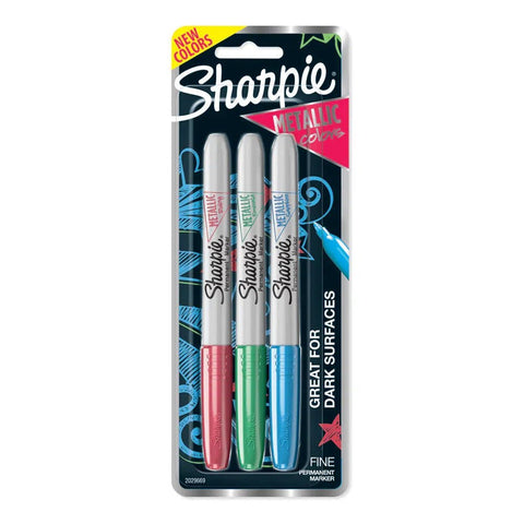 Sharpie Marker 3 Metallic Set Red/Blue/Green ColorWaves