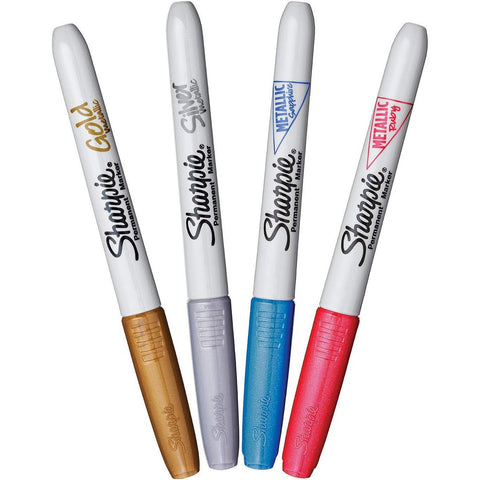 Sharpie Metallic Permanent Markers Metallic Set Of 4 Colors ColorWaves