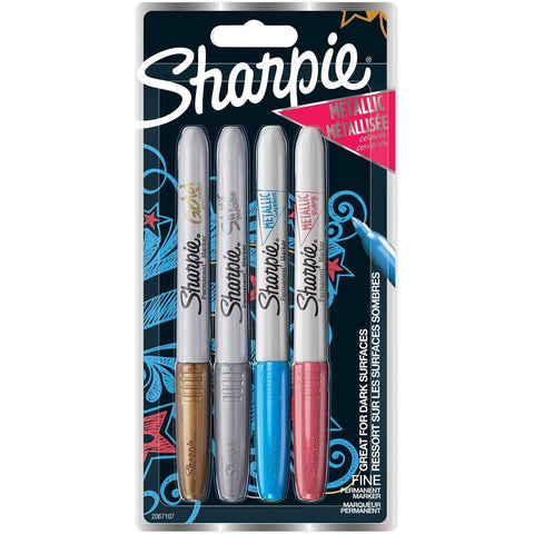 Sharpie Metallic Permanent Markers Metallic Set Of 4 Colors ColorWaves