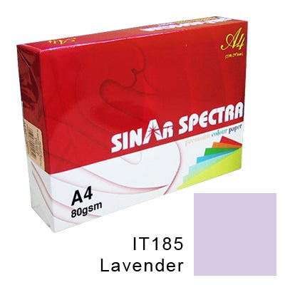 Sinar Spectra Colour Paper A4 80 Gsm IT 185 Lavender ColorWaves