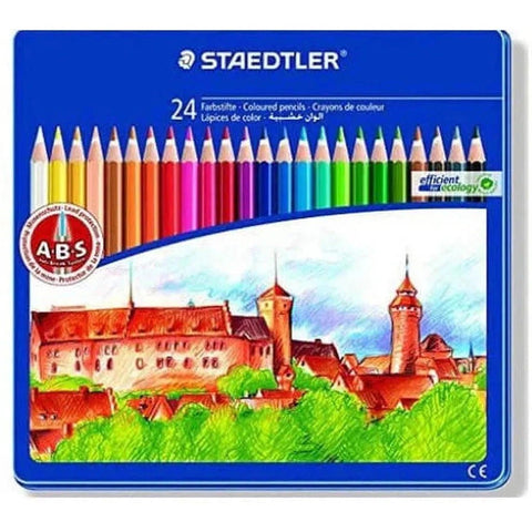 Staedtler 145 Assorted Colored Pencils In Wooden - Set Of 24 ColorWaves