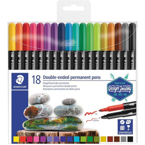 Staedtler 18 Double Ended Permanent Pens ColorWaves