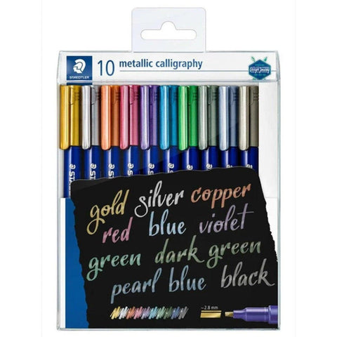 Staedtler Design Journey Metallic Calligraphy 10 Pens ColorWaves