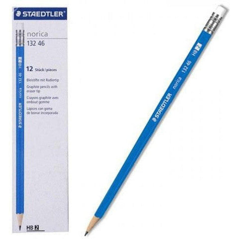 Staedtler Norica Graphite Pencil With Eraser Tip - 132 46 - Hb 2 (12Pcs/Pkt) ColorWaves