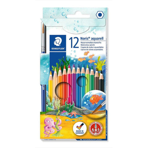 Staedtler Noris® Watercolour Pencils With Brush 12 Colors ColorWaves