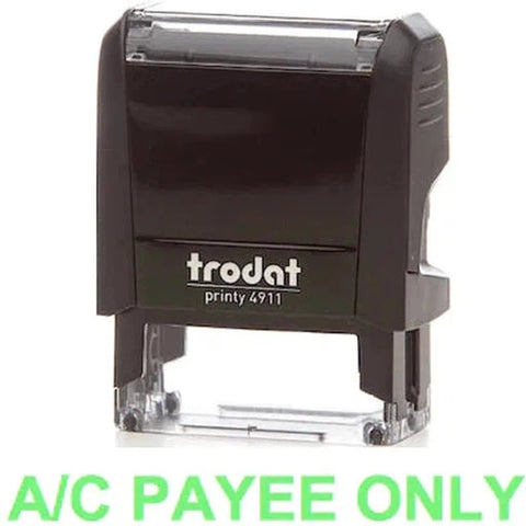 Trodat Printy 4911 Stamp "A-C Payee Only" - Green ColorWaves