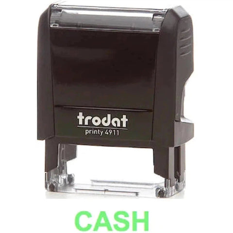 Trodat Printy 4911 Stamp "Cash" - Green ColorWaves