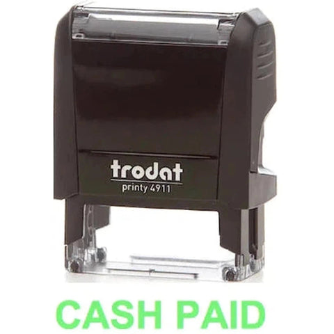 Trodat Printy 4911 Stamp "Cash Paid" - Green ColorWaves