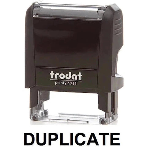 Trodat Printy 4911 Stamp "Duplicate" - Black ColorWaves