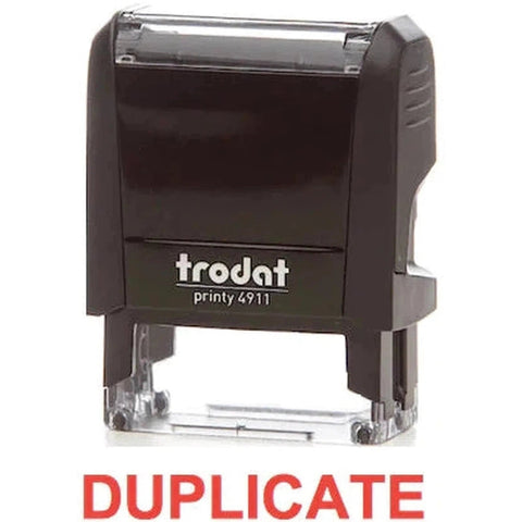 Trodat Printy 4911 Stamp "Duplicate" - Red ColorWaves