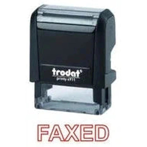 Trodat Printy 4911 Stamp "Faxed" - Red ColorWaves