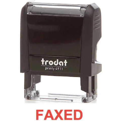 Trodat Printy 4911 Stamp "Faxed" - Red ColorWaves