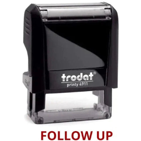 Trodat Printy 4911 Stamp " Follow Up" Red ColorWaves
