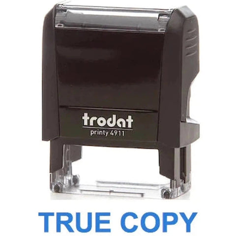 Trodat Printy 4911 Stamp "True Copy" - Blue ColorWaves
