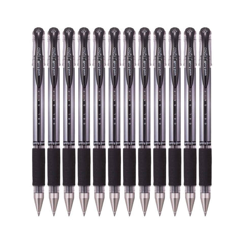 Uni-Ball Signo DX Fine Black Pen 0.7 mm (UM-151.( 07). Z.Black) Pack of 12 ColorWaves