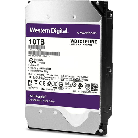 WD Purple 10TB Surveillance Hard Disk Drive ColorWaves