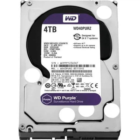 WD Purple 4TB Surveillance Hard Disk Drive ColorWaves