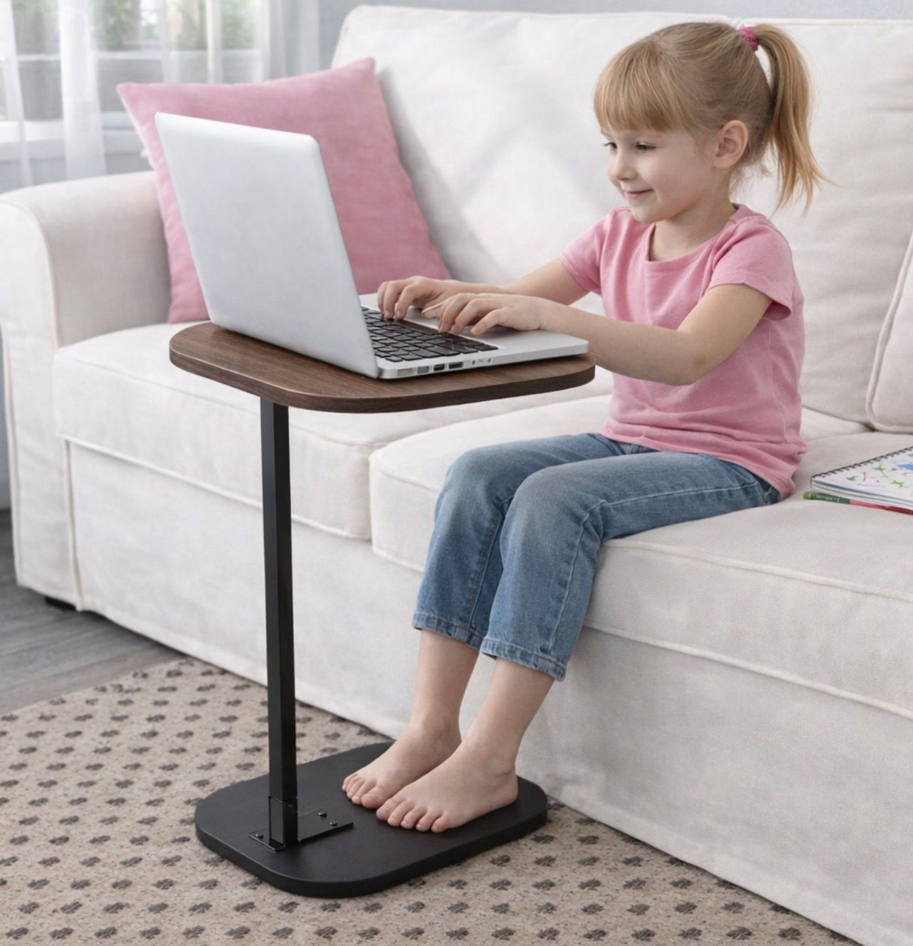 Mini Wooden Laptop Table Brown colorwaveskw