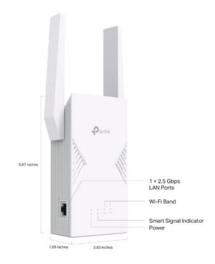 TP-Link BE3600 Wi-Fi 7 Range Extender 2.5G Port (RE235BE) TP-Link