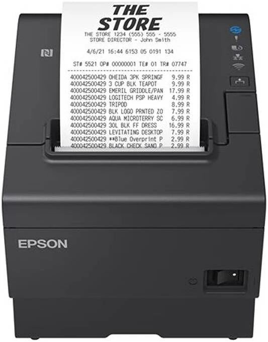 Epson TM-T88VII-112 POS Thermal Receipt Printer – USB & Ethernet, 500mm/s, Black Epson